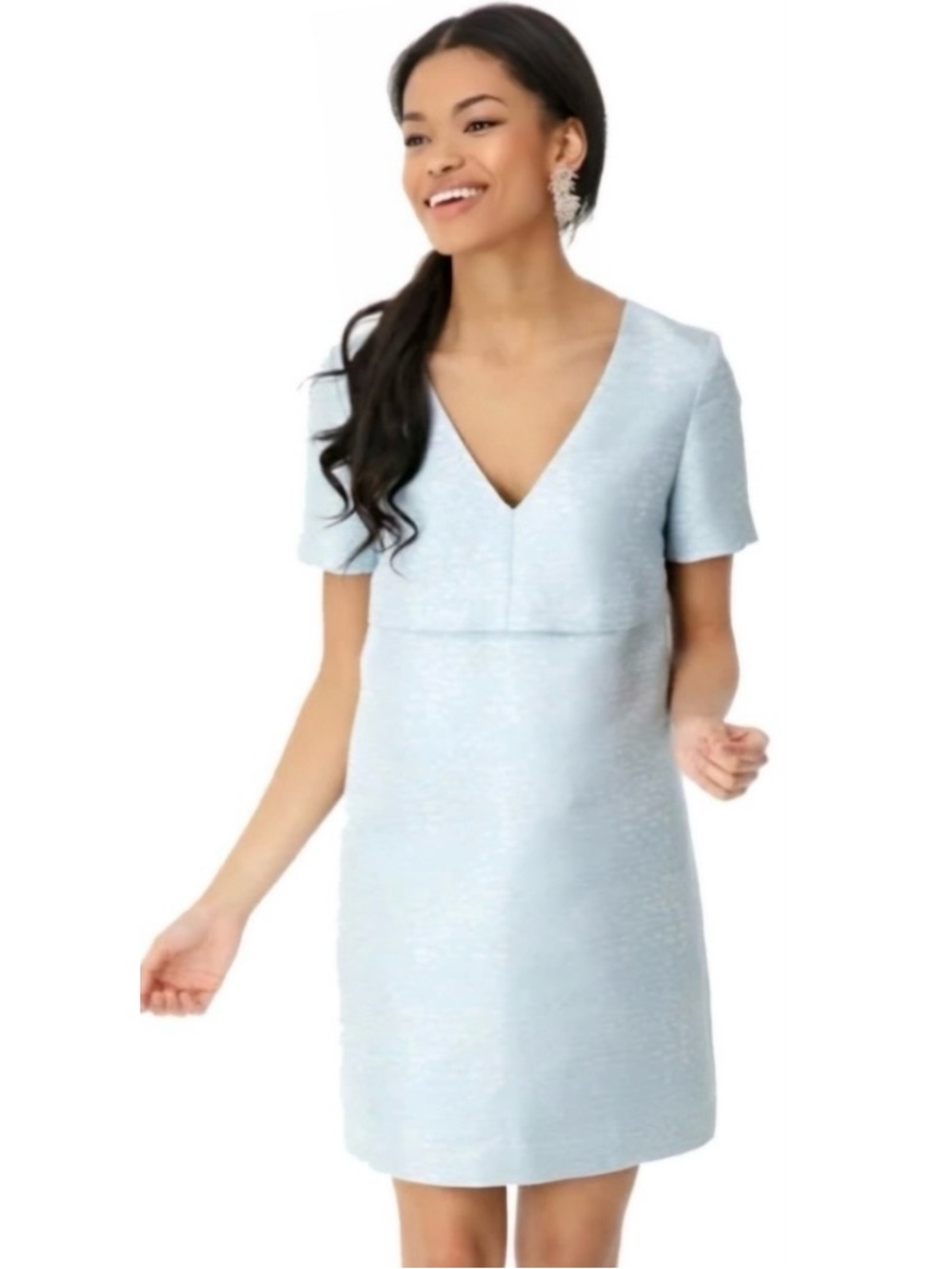 Tuckernuck Ice Blue Caroline Shift Mini Dress Small